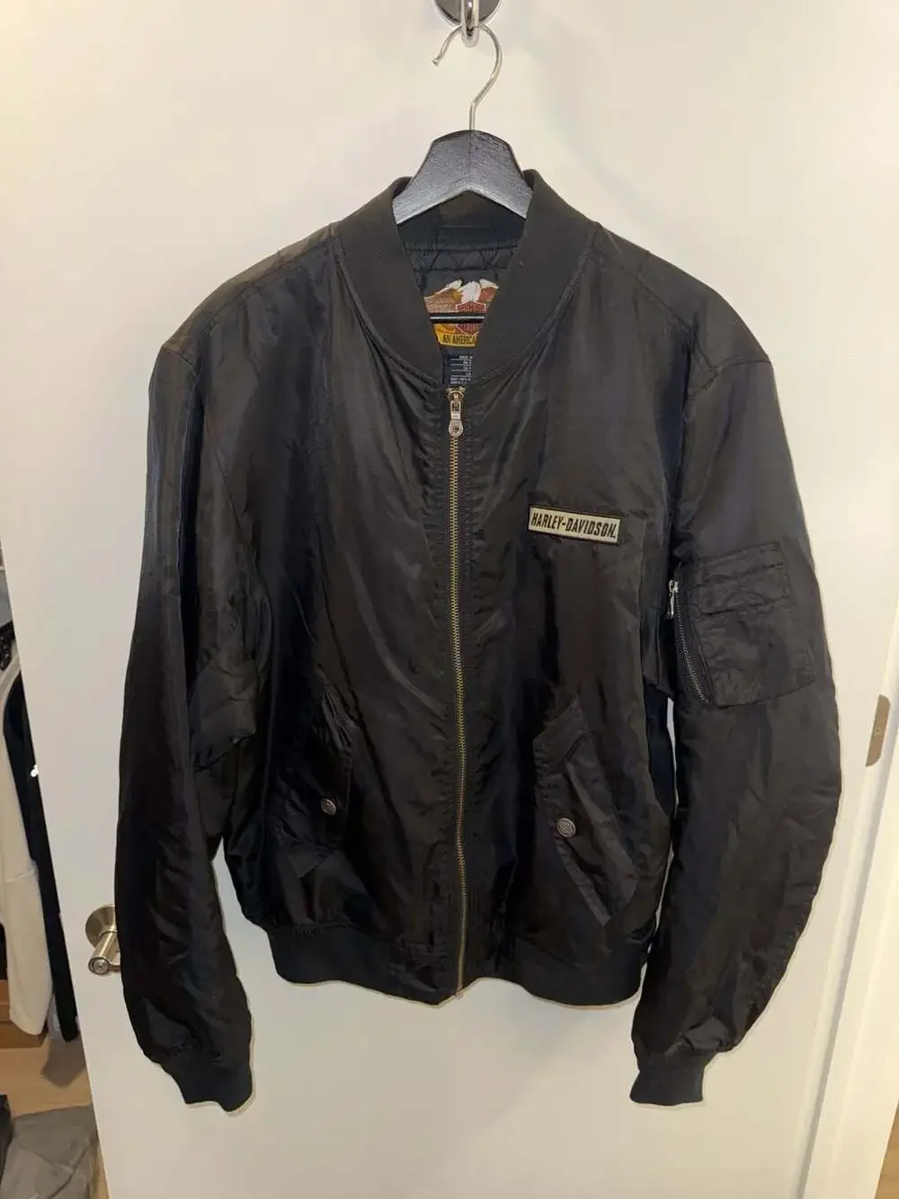 Harley-Davidson Knucklehead Engine Bomber Jacket Size Large